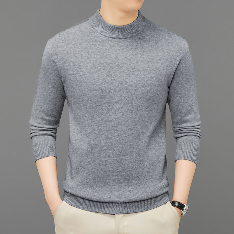 Herren-Strickpullover mit Stehkragen