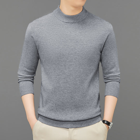 Herren-Strickpullover mit Stehkragen