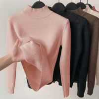 Rosa Halbrollkragen Fleece