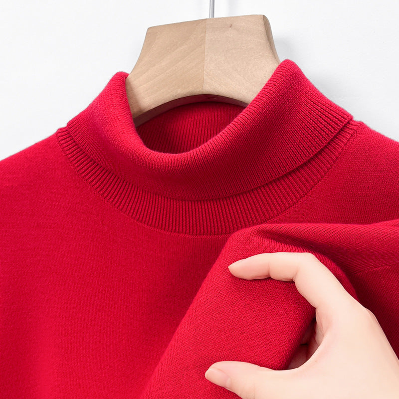 Herren-Wollpullover, Rollkragen, extra warm