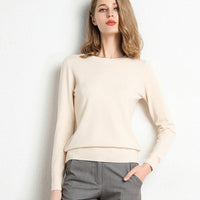 Rundhals Beige