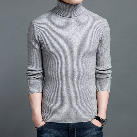 Herren-Strickpullover mit vertikalem Rippmuster