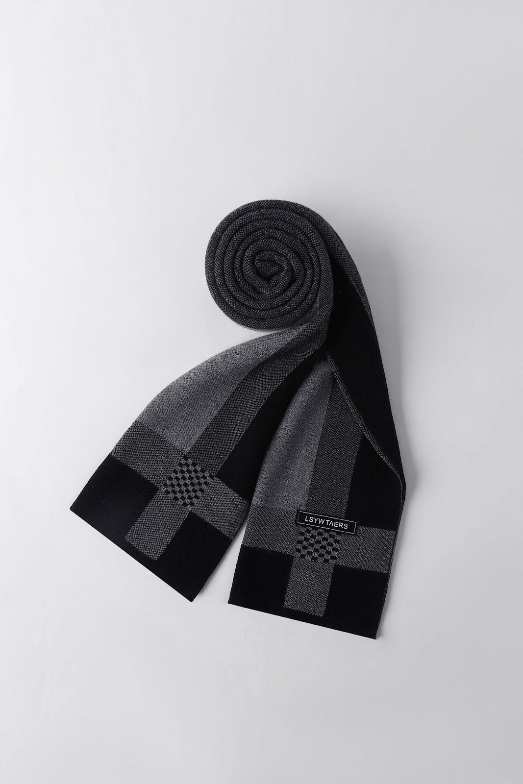 Herren-Strickschal, 195x28cm