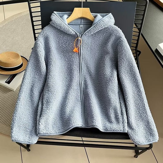 Gefütterte Kapuzenjacke aus Teddyfleece