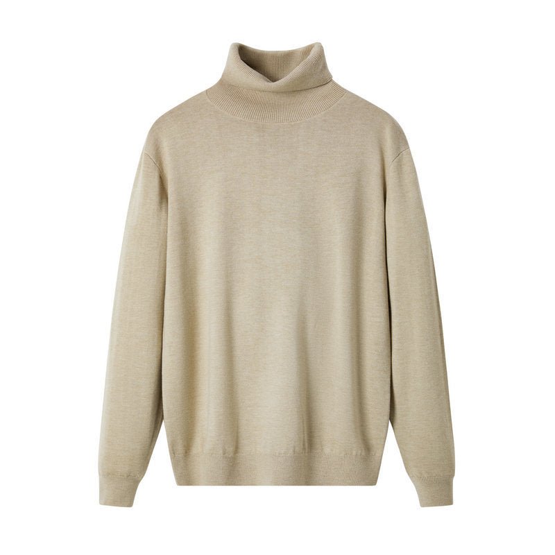 Herren-Wollpullover, Rollkragen, 100% Wolle, dick