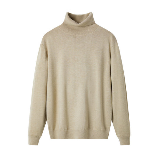 Herren-Wollpullover, Rollkragen, 100% Wolle, dick