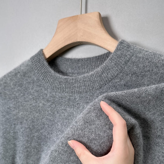 Herren-Pullover mit Stehkragen, aus Wolle