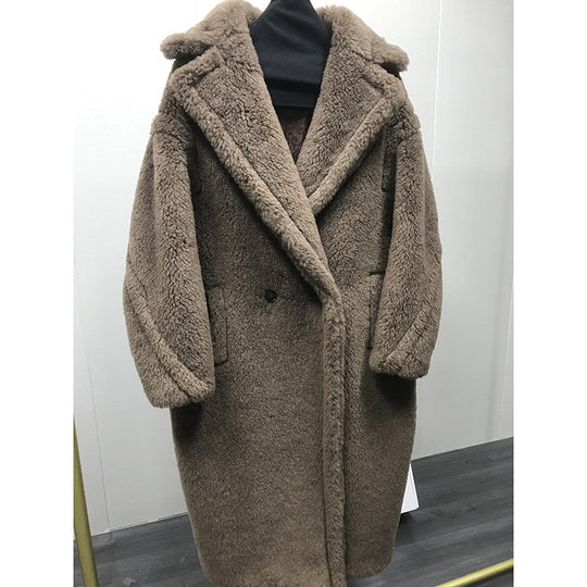 Teddy-Mantel, mittellang, für Damen