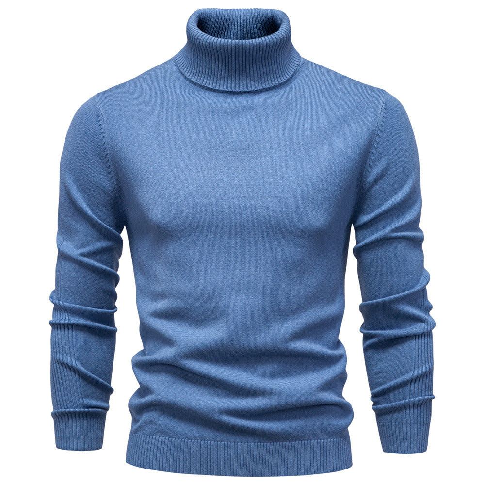 Herren-Rollkragenpullover, schlicht und modern