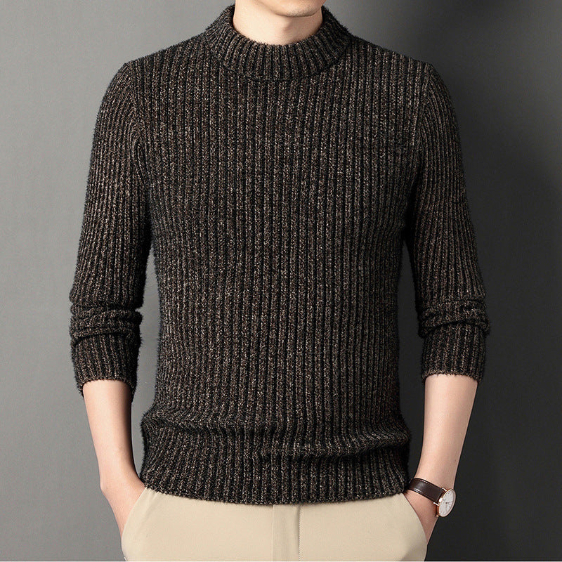 Herren-Winterpullover, gefüttert, mit Rollkragen