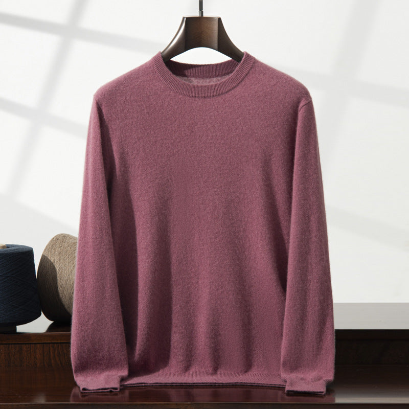 Herren-Kaschmirpullover, Stehkragen, Business-Casual