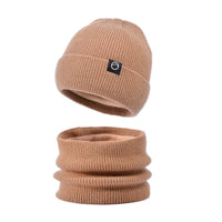 9645 Khaki Mütze+Schal