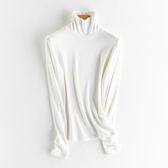 Damen-Strick-Unterziehshirt, Kaschmir-Mischgewebe, verschiedene Kragen