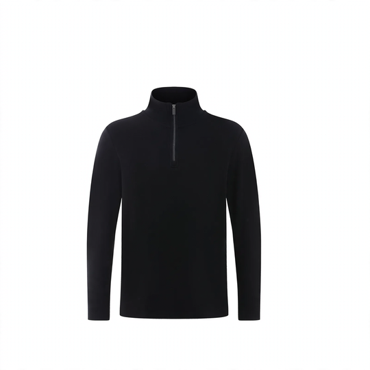 Herren-Pullover mit Stehkragen und Reißverschluss
