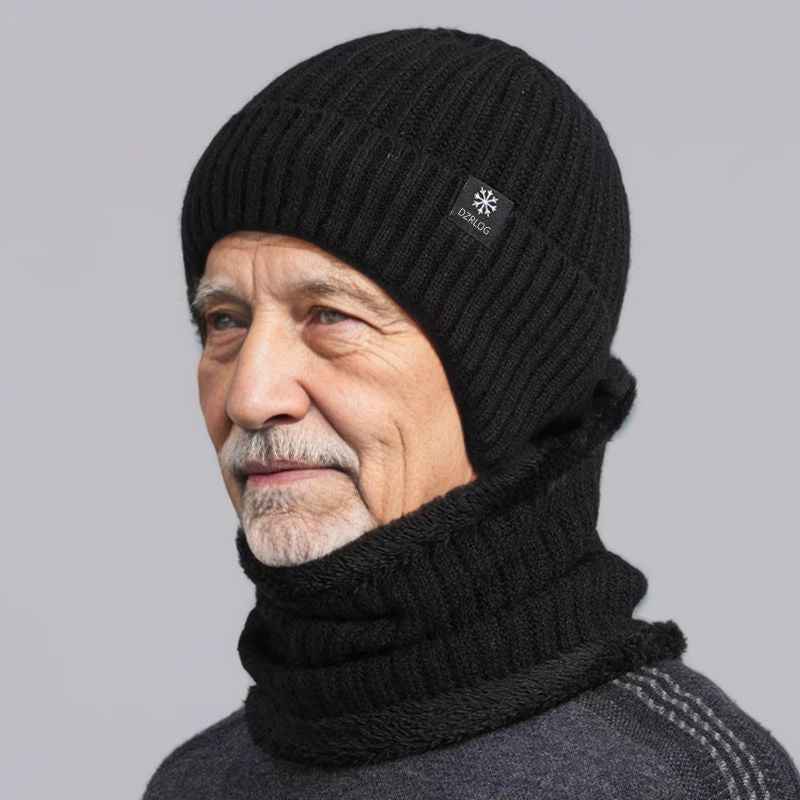 Winter-Strickmützen- und Schal-Set für Herren