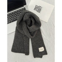 Dunkelgrau Strickschal
