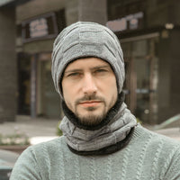 Mütze glatt Grau