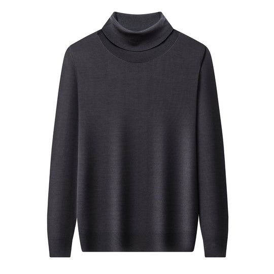 Herren-Wollpullover, 100% Wolle, Rollkragen, maschinenwaschbar
