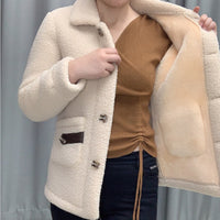Lederband Fleece Milchweiß