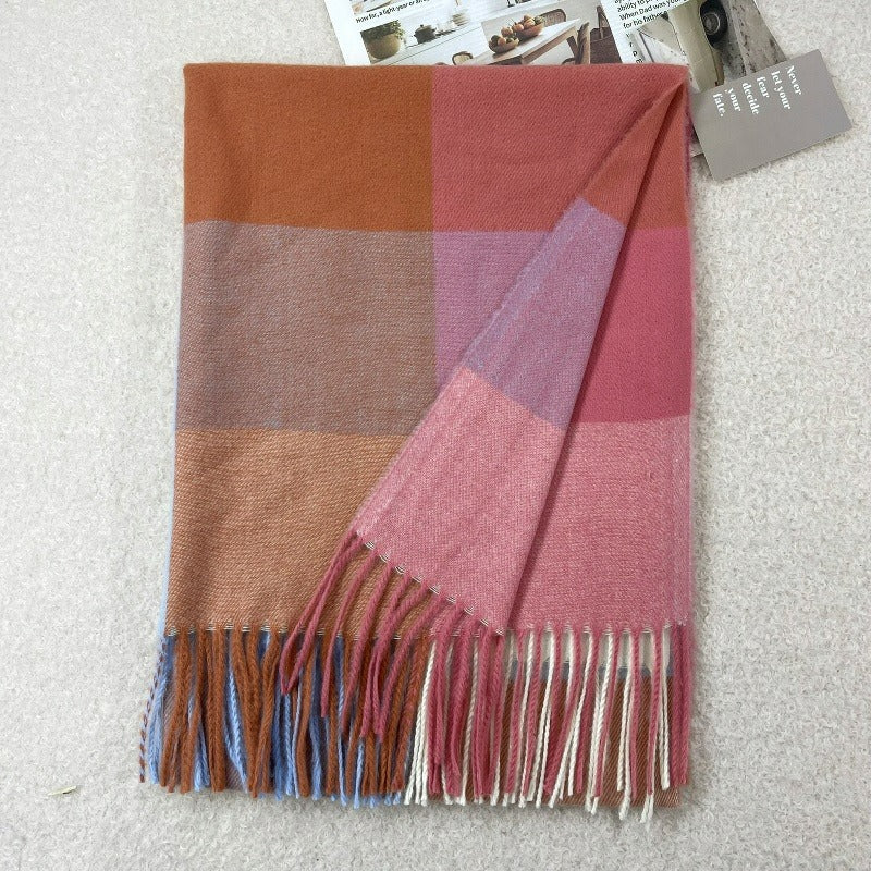 Karierter Schal aus Kaschmir-Imitat, 65x180cm