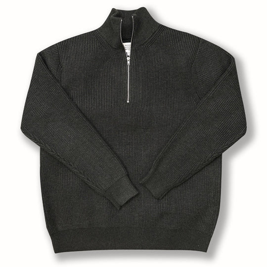 Unisex-Strickpullover mit Reißverschluss, Baumwollmischung