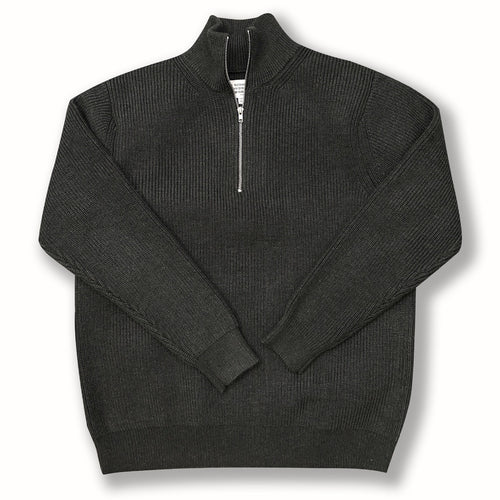 Unisex-Strickpullover mit Reißverschluss, Baumwollmischung