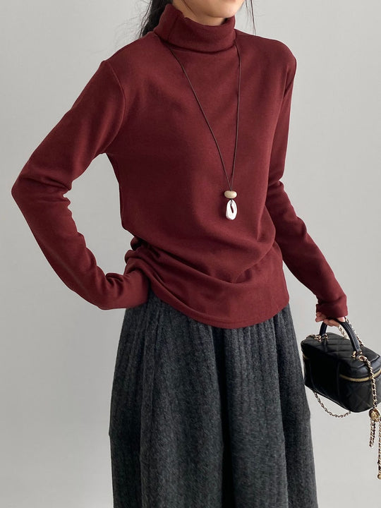 Damen-Strickpullover mit Stehkragen, weich