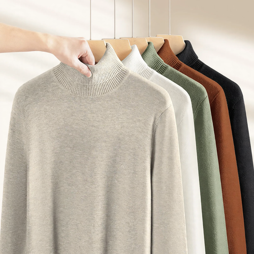 Herren-Rollkragenpullover, gefüttert