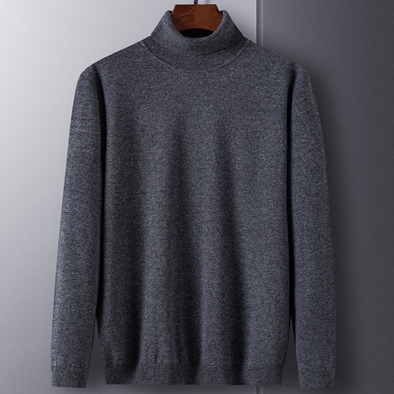 Herren-Kaschmirpullover, Rollkragen, körperbetonter Schnitt