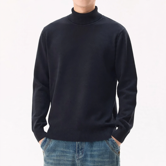 Herren-Wollmischpullover mit Rundhals
