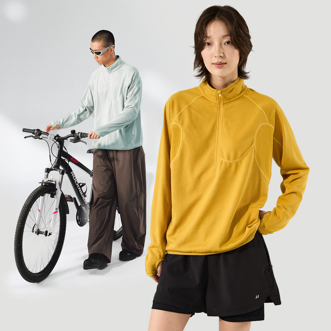 Leichtes Herren-Sweatshirt mit halbem Reißverschluss