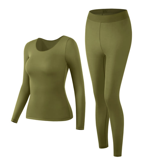 Damen-Thermo-Set, elastisch, U-Ausschnitt