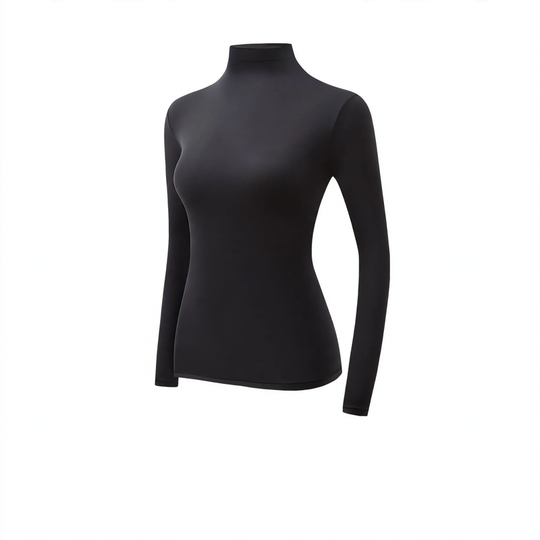 Damen-Thermo-Unterwäscheset mit Stehkragen, elastisch