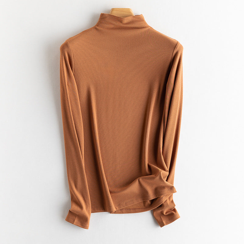 Wärmender Strickpullover mit Seidenanteil und Innenfutter