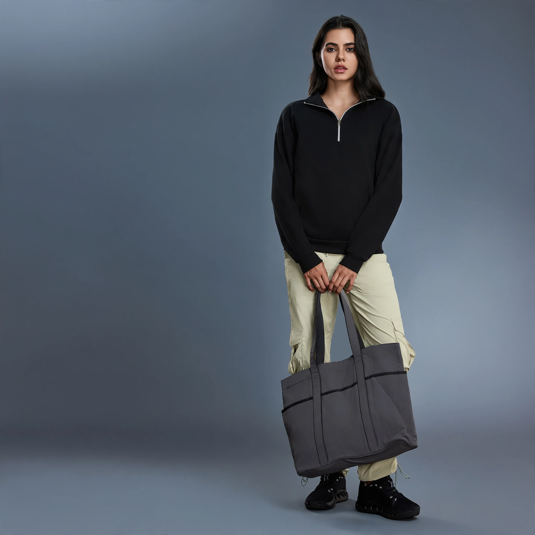 Gefüttertes Damen-Sweatshirt mit Stehkragen