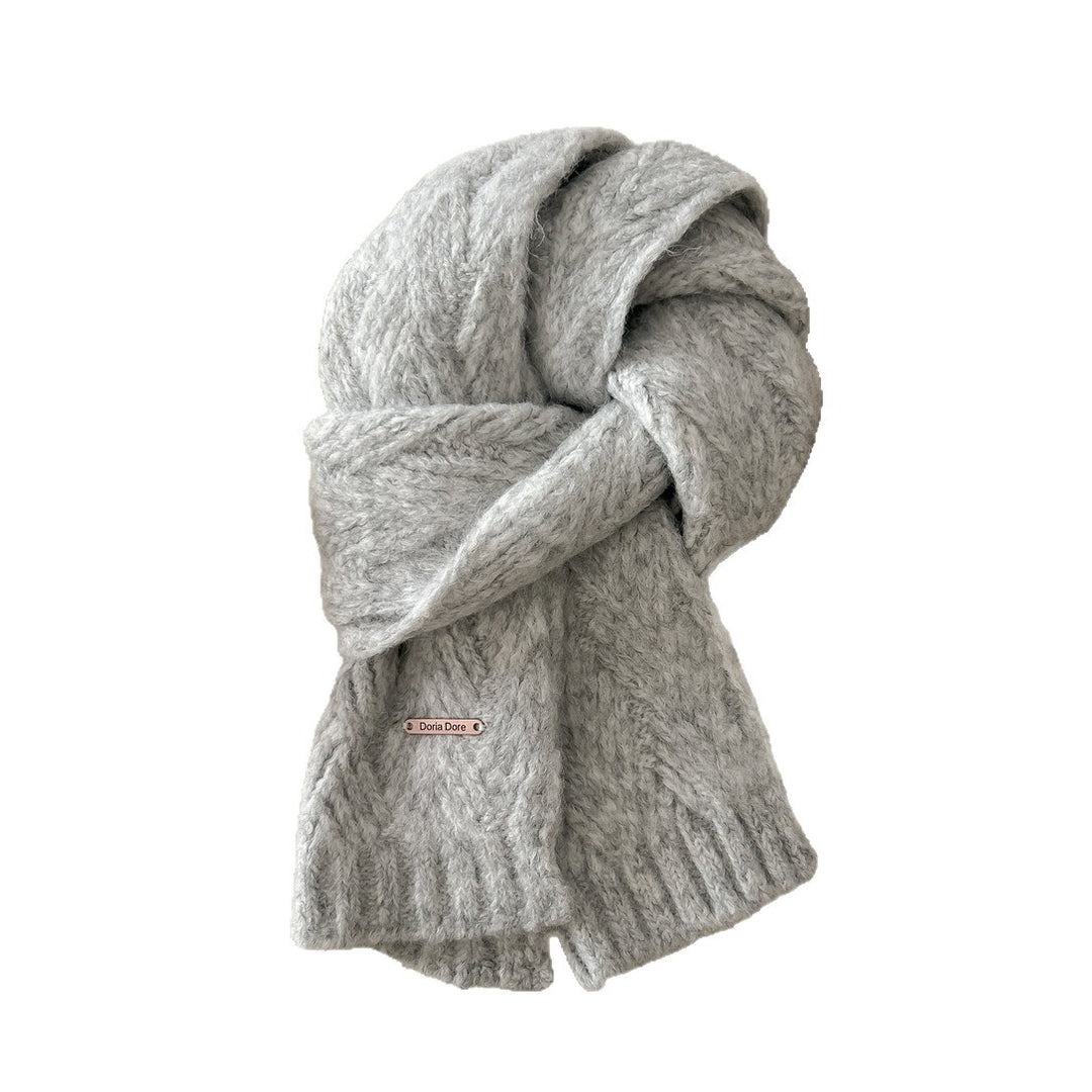 Alpakawoll-Mischschal, gestrickt