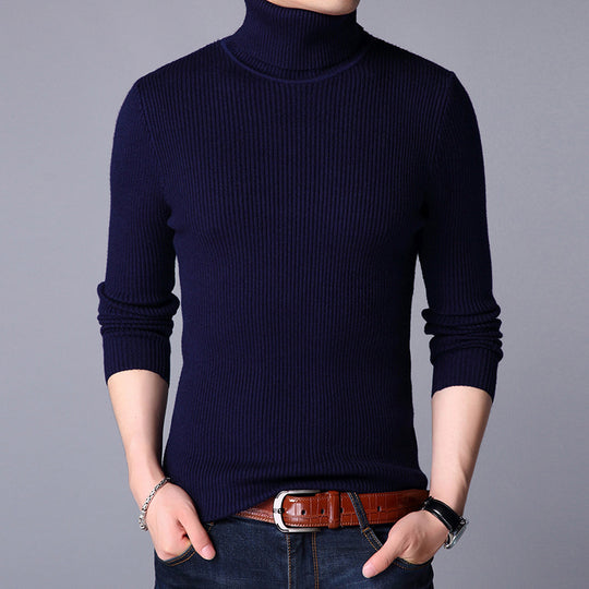 Herren-Rollkragenpullover, figurbetont