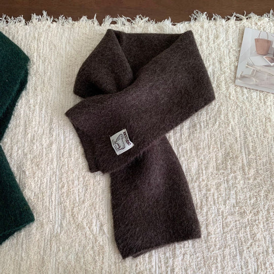 Kurzer Strickschal mit Schlitz, Alpakawollmischung