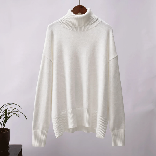 Eleganter, lockerer Damen-Rollkragenpullover