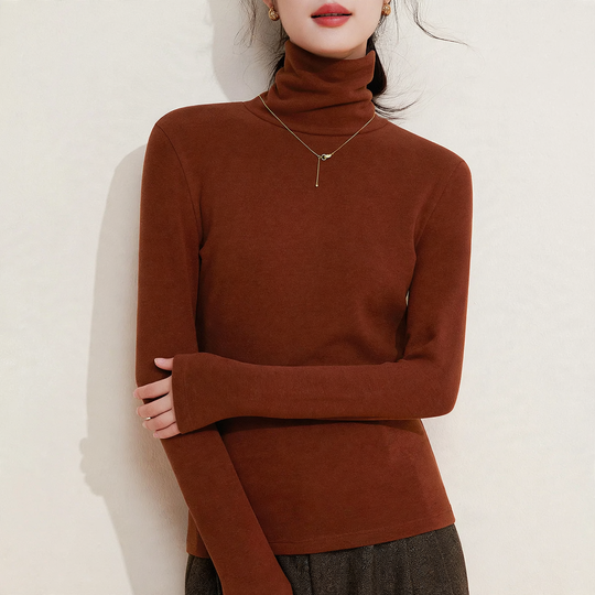 Damen-Rollkragenpullover, wärmend, Strick
