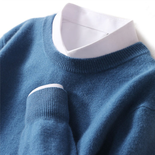 Herren-Pullover, Rundhalsausschnitt, locker geschnitten