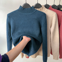 Blau Halbkragen Fleece