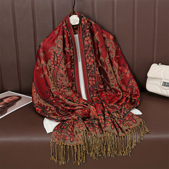 Elegante Stola mit Jacquard-Muster