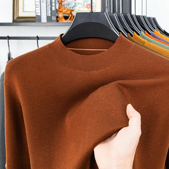 Herren-Wollpullover, Rundhalsausschnitt, maschinenwaschbar