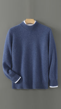Blumenblau Halbrollkragen 826