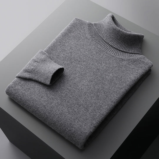 Herren-Wollpullover, Rollkragen, 100% Wolle