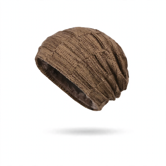 Winter-Strickmütze und Schal Set, gefüttert