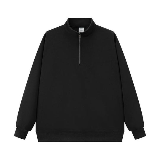 Unisex-Sweatshirt mit Stehkragen und Reißverschluss