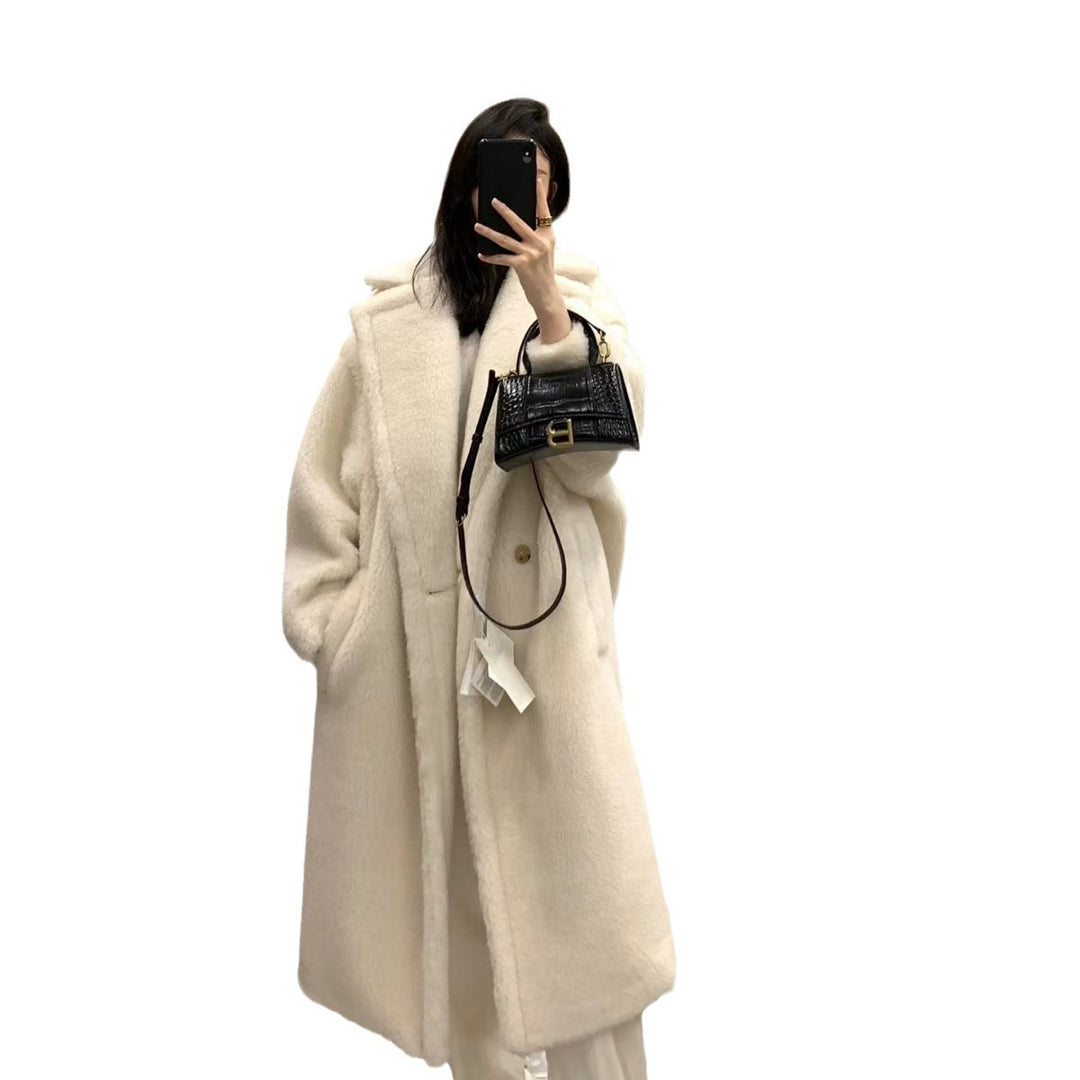 Teddy-Mantel für Damen, lang, verschiedene Farben