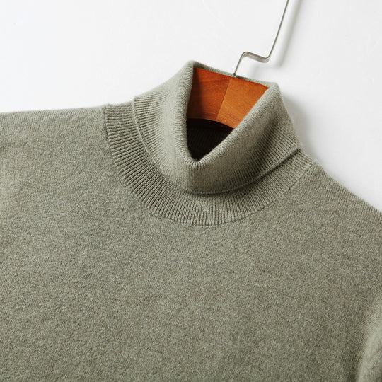 Herren-Rollkragenpullover aus Merinowolle